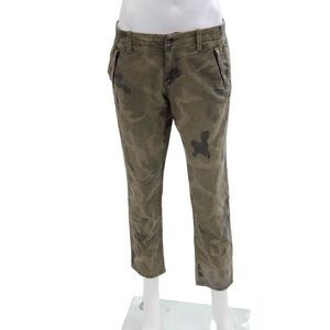Joe's Collection Womens Cotton Camouflage Mid-Rise Skinny Pants Khaki Size 24